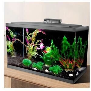 Aquarium Background Static Self Cling Black Fish Tank Background 24” X 12”